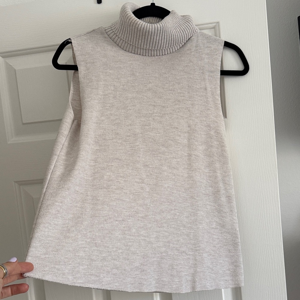 Zara Ribbed Knit Sweater in Cream